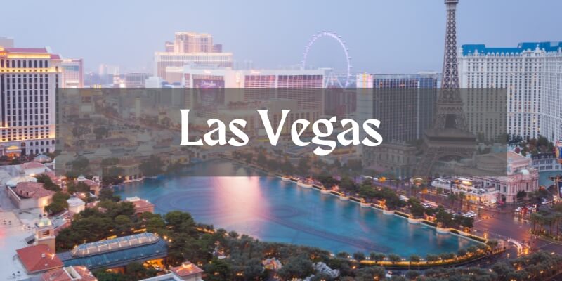 Fountain in Las Vegas and Ferris wheel